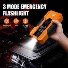 SORGHUM tire inflator with LED display demonstrates precise inflation.