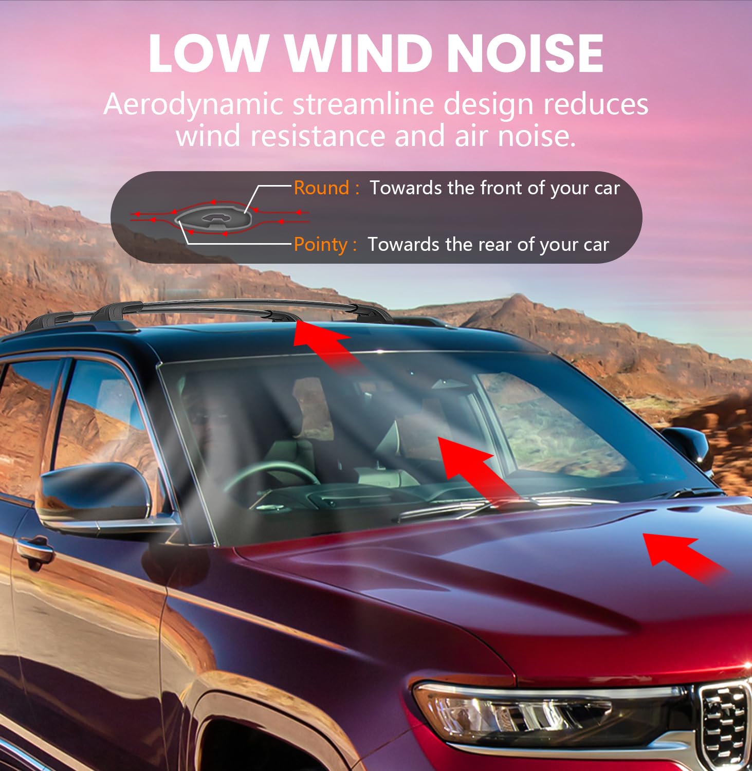Soruci aero profile minimizes wind noise for a quieter highway ride