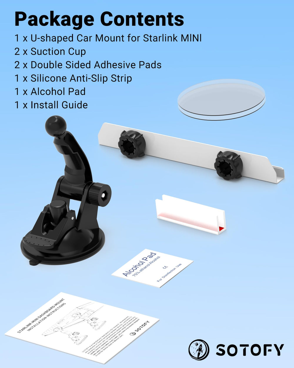 SOTOFY Starlink Mini works across cars, RVs, boats and trucks.