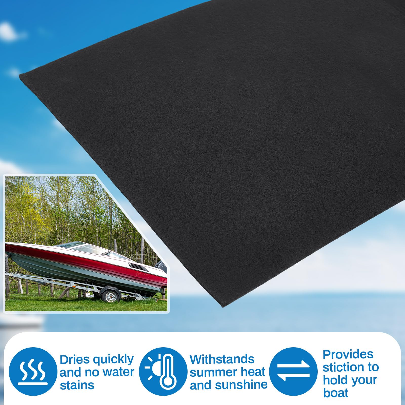 Soulchen bunk carpet can be cut to fit trailer beds