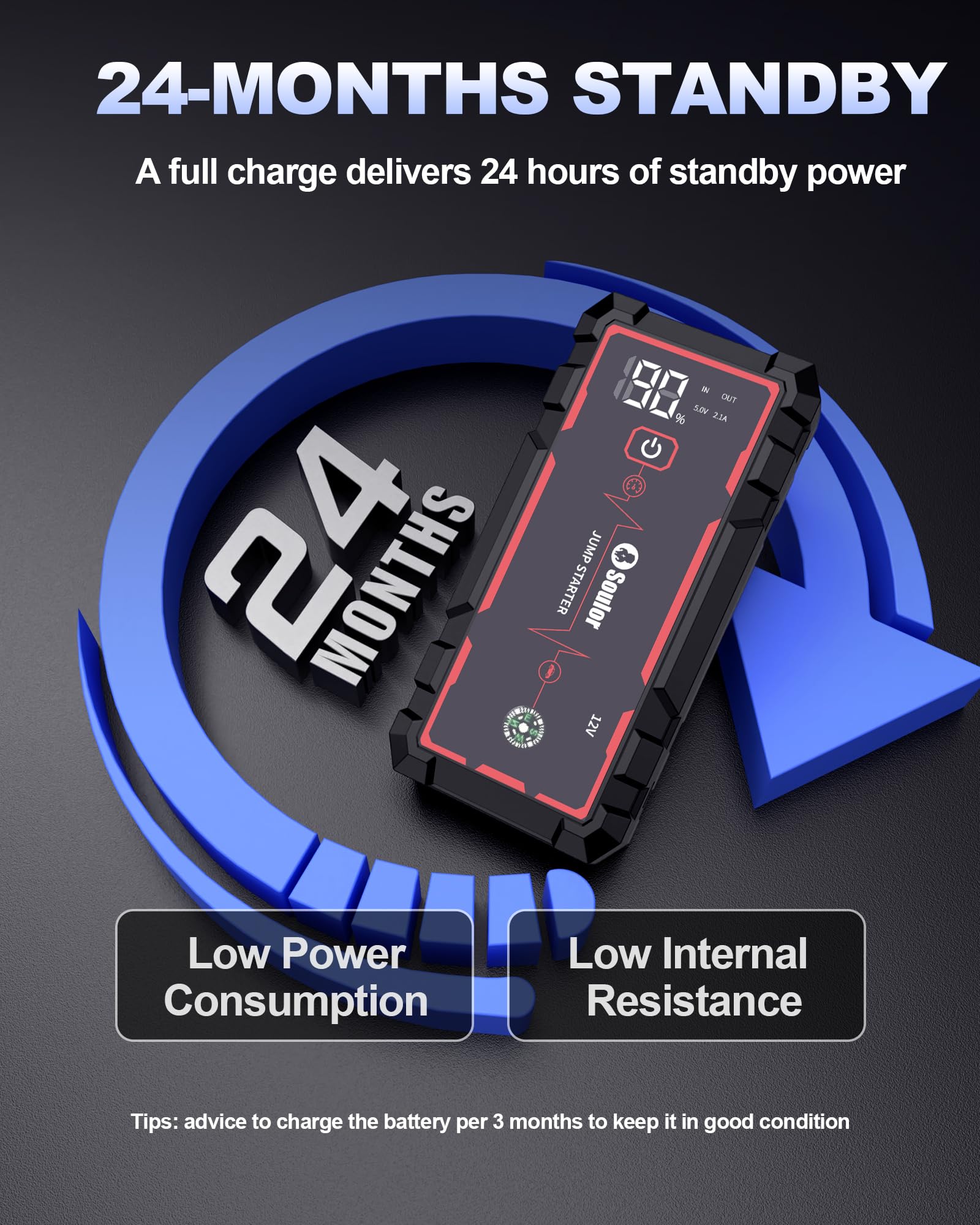 Soulor built-in compass aids orientation during roadside stops and camping.