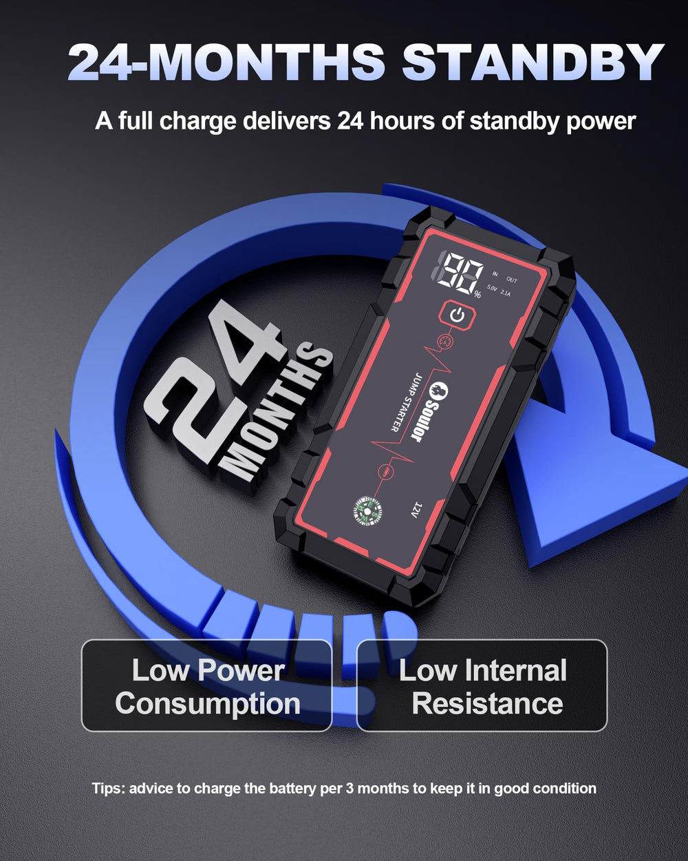 Soulor built-in compass aids orientation during roadside stops and camping.