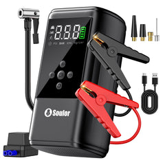 Soulor CYD24 jumpstarter in action for quick engine start.