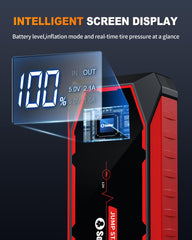 Soulor Jump Starter 5000A compact design fits in a glove compartment