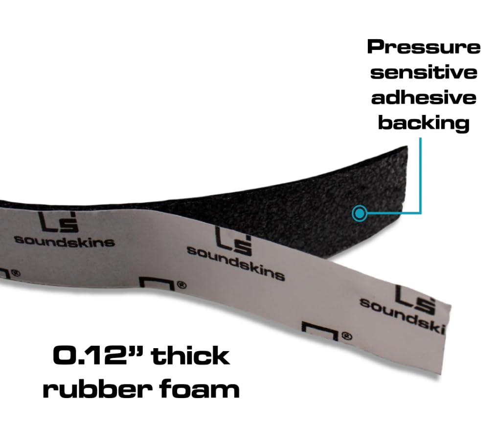 Soundskins Silent Strip flexible fit contours along curved panels for effective decoupling.