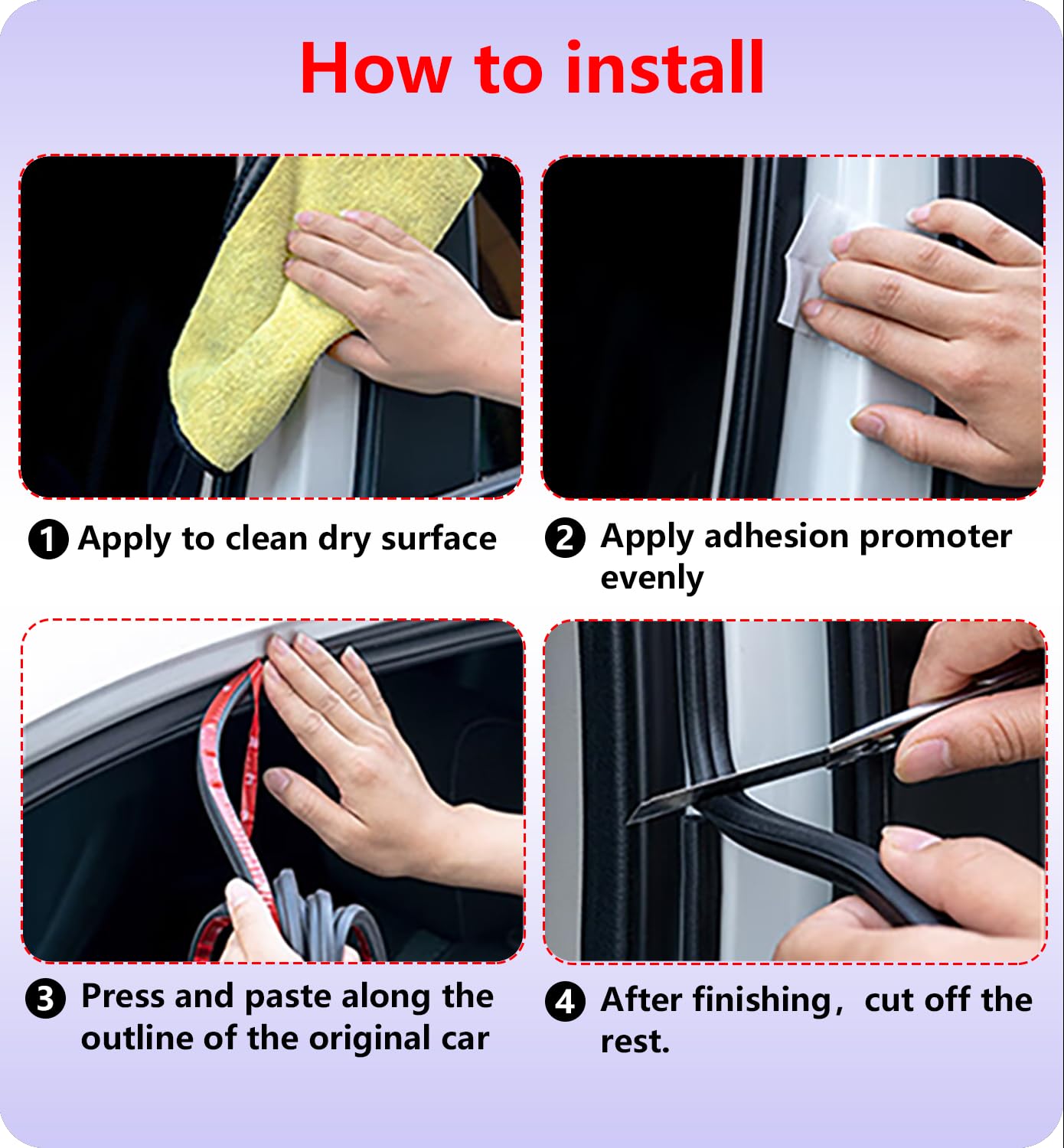 SOZATO weather strip blocks water and dust for reliable vehicle protection.