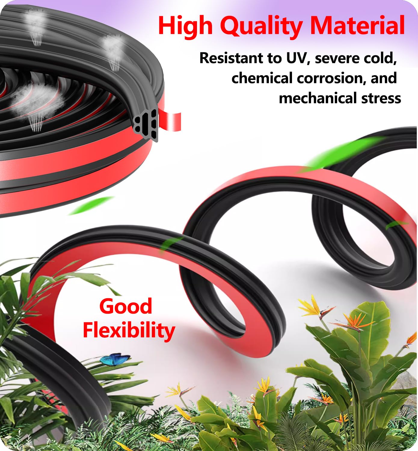 SOZATO universal-fit weatherstrips protect doors, trunks, and hoods on most vehicles.