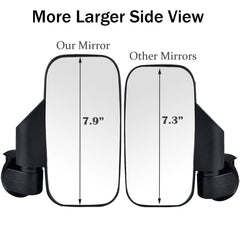 SPAUTO UTV mirrors tempered glass close-up showing shatter-proof durability