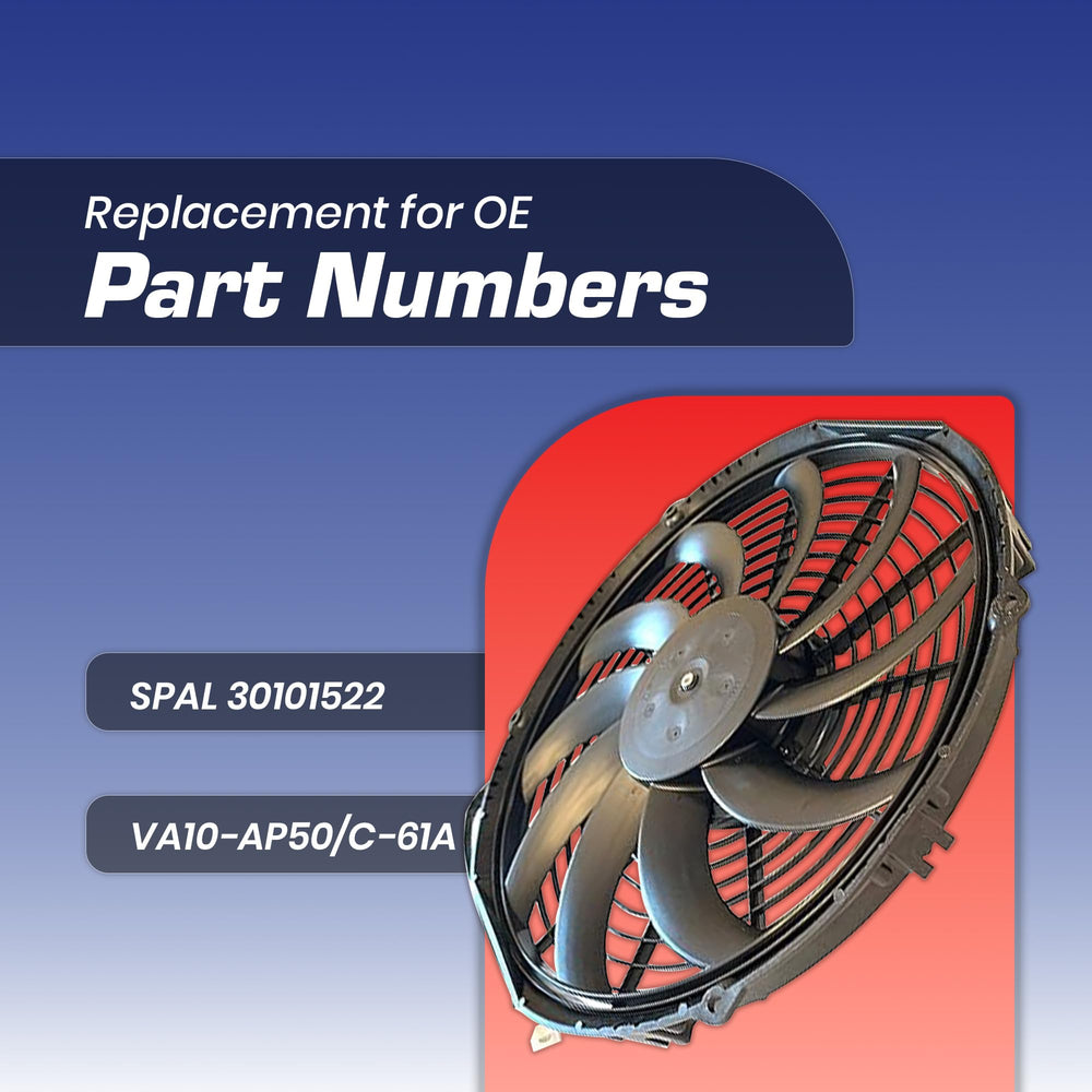 SPAL IP68-sealed motor ensures durability in harsh environments.