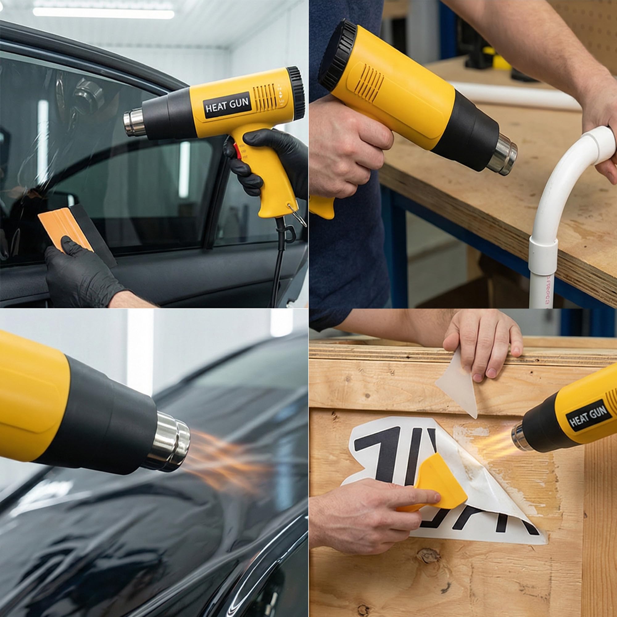 Spanno five squeegees with varied hardness for edges and corners