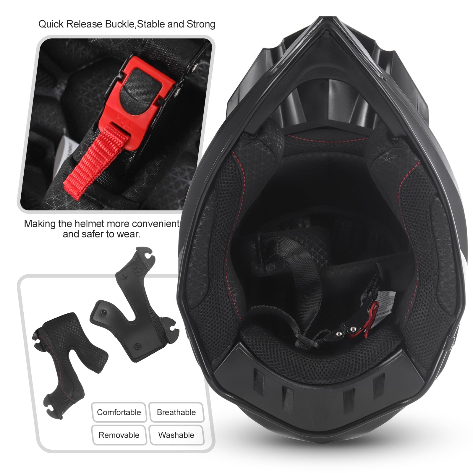 Complete SPARK motocross set with helmet, goggles, gloves, and mask