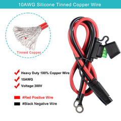 SPARKING 10AWG silicone wire harness 2ft designed for flexible use