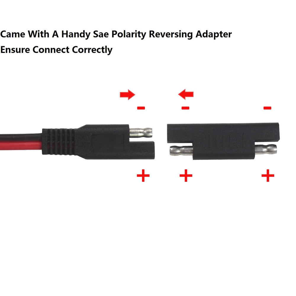 SPARKING SAE to cigarette lighter extension shown for dashboard power