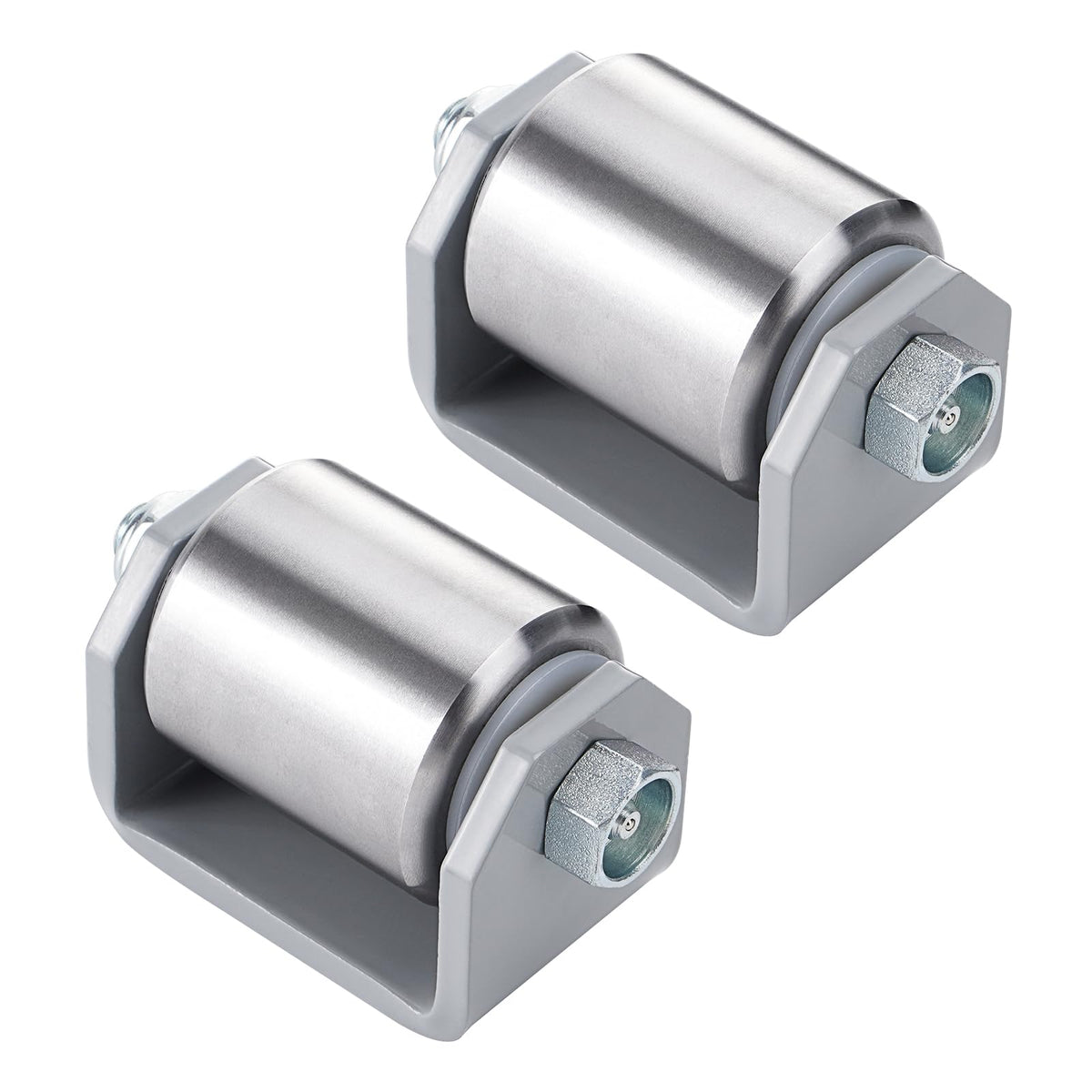 SPARKWHIZ 2in weld-on roller front view for smooth towing and easy maintenance.
