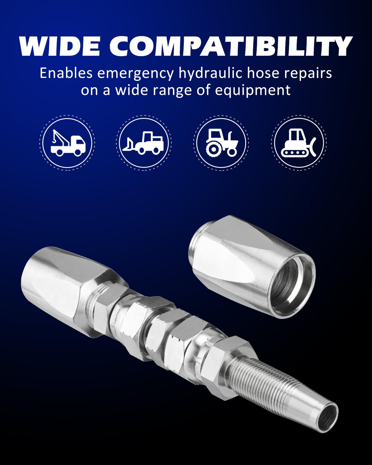 SPARKWHIZ hydraulic hose repair kit leak-proof seal showcases reliable temporary fix.