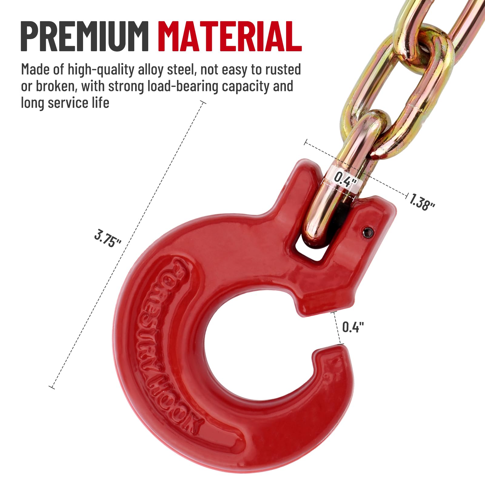 SPARKWHIZ log removal setup showing secure chain placement.