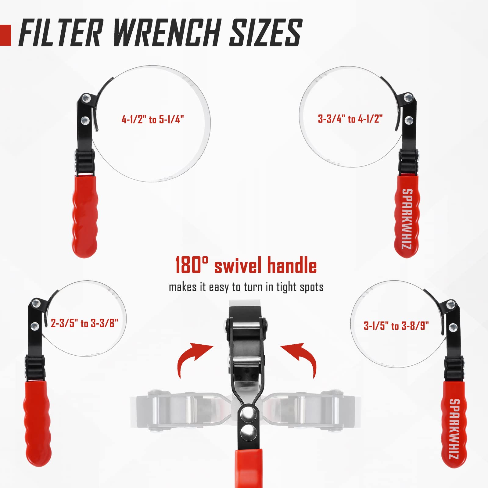 SparkWhiz swivel handle improves access in tight engine bays.