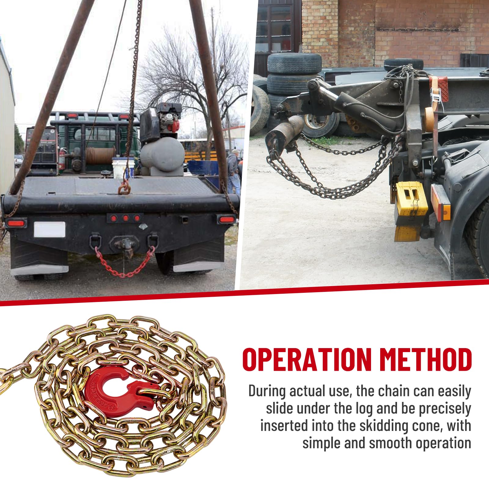 SPARKWHIZ portable winch skidding cone compatibility with the chain.