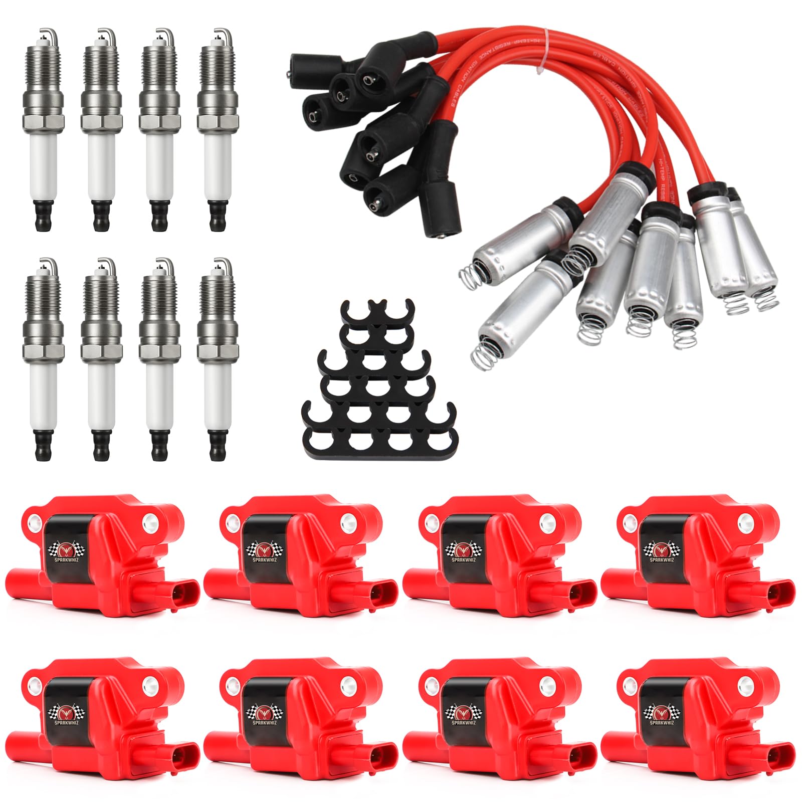 SparkWhiz UF413 ignition coils pack showing upgraded discharge energy for stronger ignition.