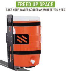 SPARKWHIZ water cooler mount attached to a truck for convenient on-the-go refreshment.