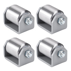 SparkWhiz Weld-On trailer roller with 2-inch base improves mounting stability.
