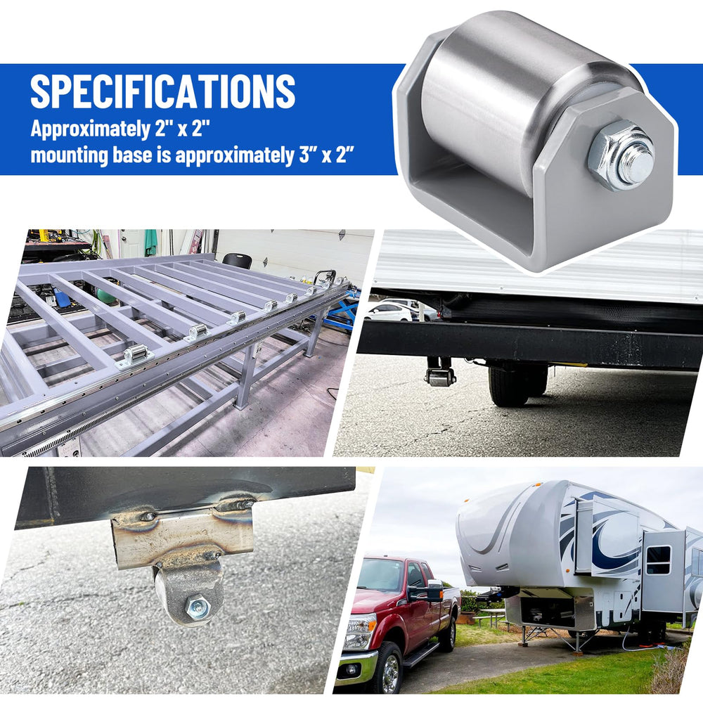 SparkWhiz weld-on rollers suitable for motorhomes and RVs.