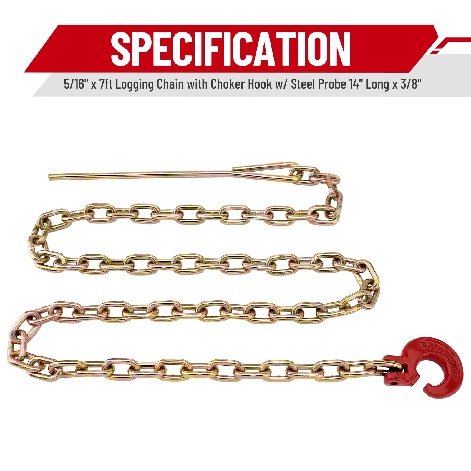 SPARKWHIZ winch chain in use during log handling.
