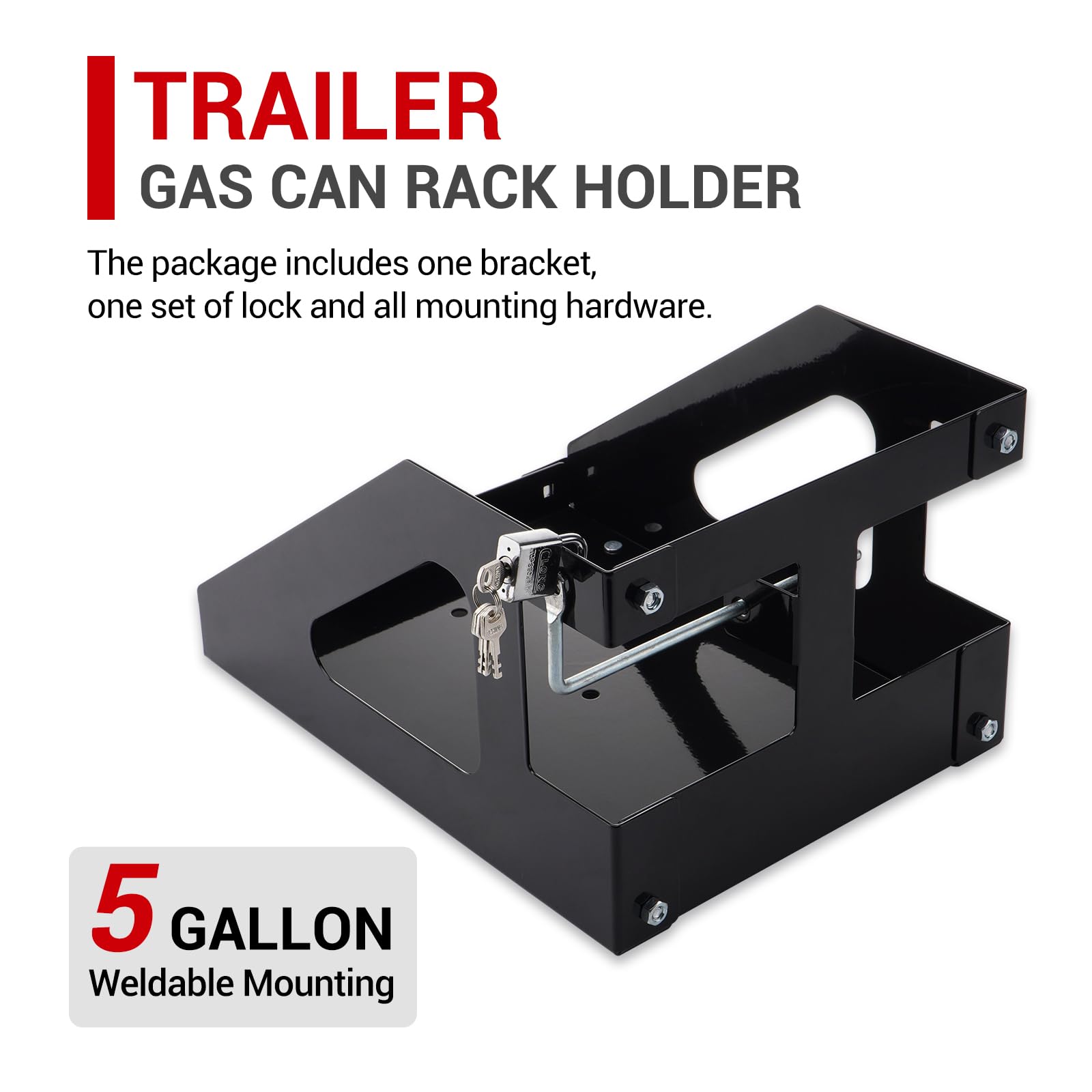 SPARKWHIZ no-spill 5-gallon can compatibility with secure mounting.