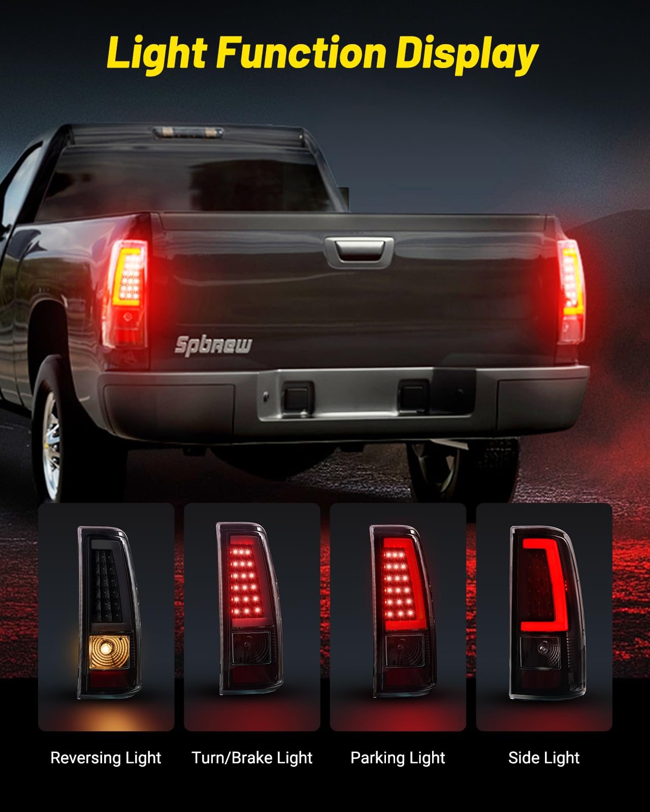 SPBREW plug-and-play tail light with OEM connector, no rewiring needed