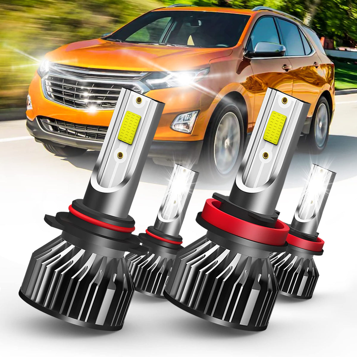 SPBRTBUB Chevy Equinox 9005 high beam bulbs boost night visibility for safer highways.