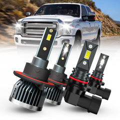 SPBRTBUB Ford LED bulbs 9008-9145 4-pack for brighter night visibility and easy installation.