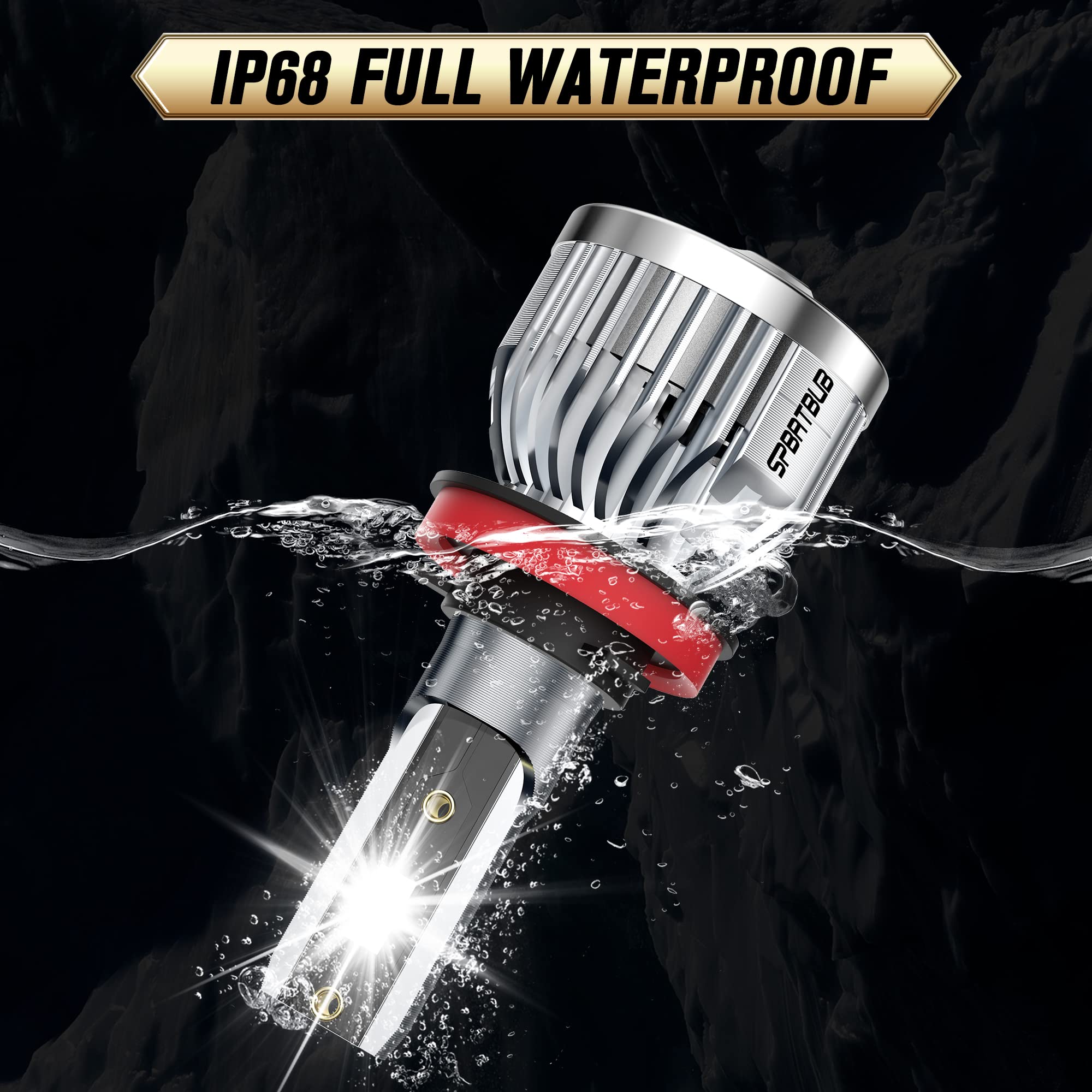 SPBRTBUB IP68 waterproof headlight bulbs for rugged use.