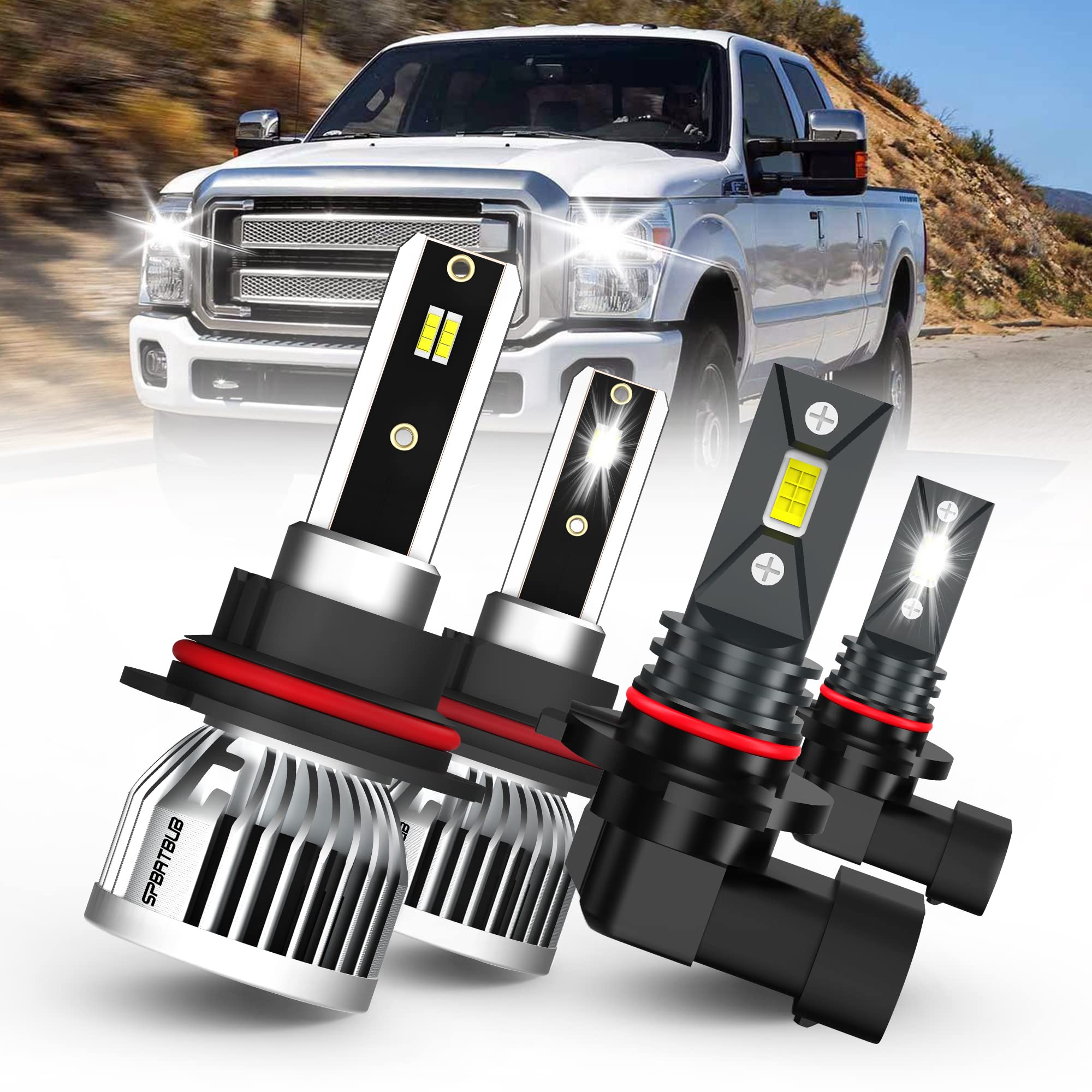 SPBRTBUB 9007 Ford F-250 install image show easy plug-and-play compatibility