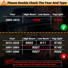 SPBRTBUB LED headlights 9008-9145 installation-ready image for easy upgrading.