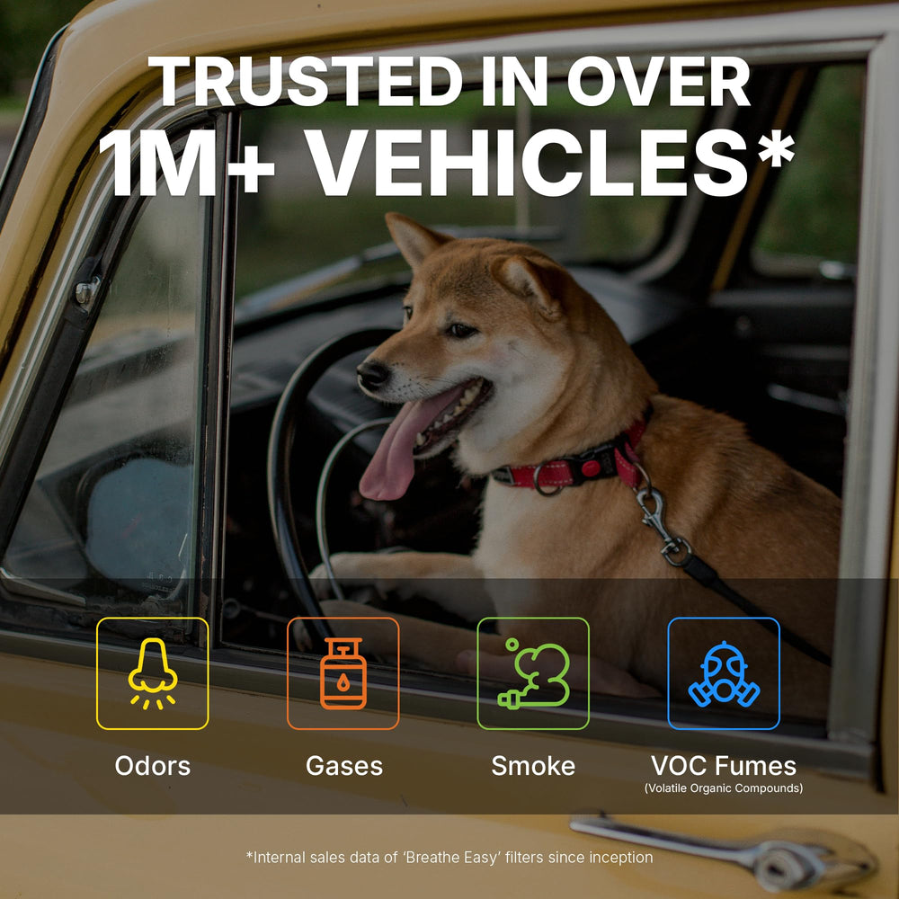 Spearhead Breathe Easy filter installed inside the car HVAC area demonstrating easy replacement