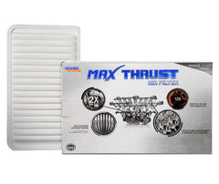 Spearhead Max Thrust engine air filter front view enhances airflow for smoother acceleration.