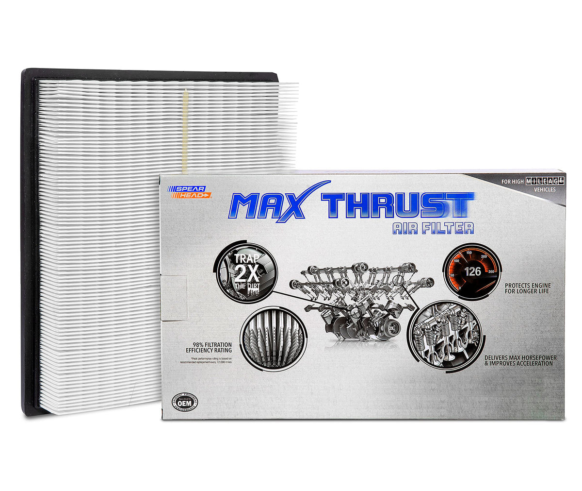 Spearhead Max Thrust filter panel installed in Sequoia for OEM fit