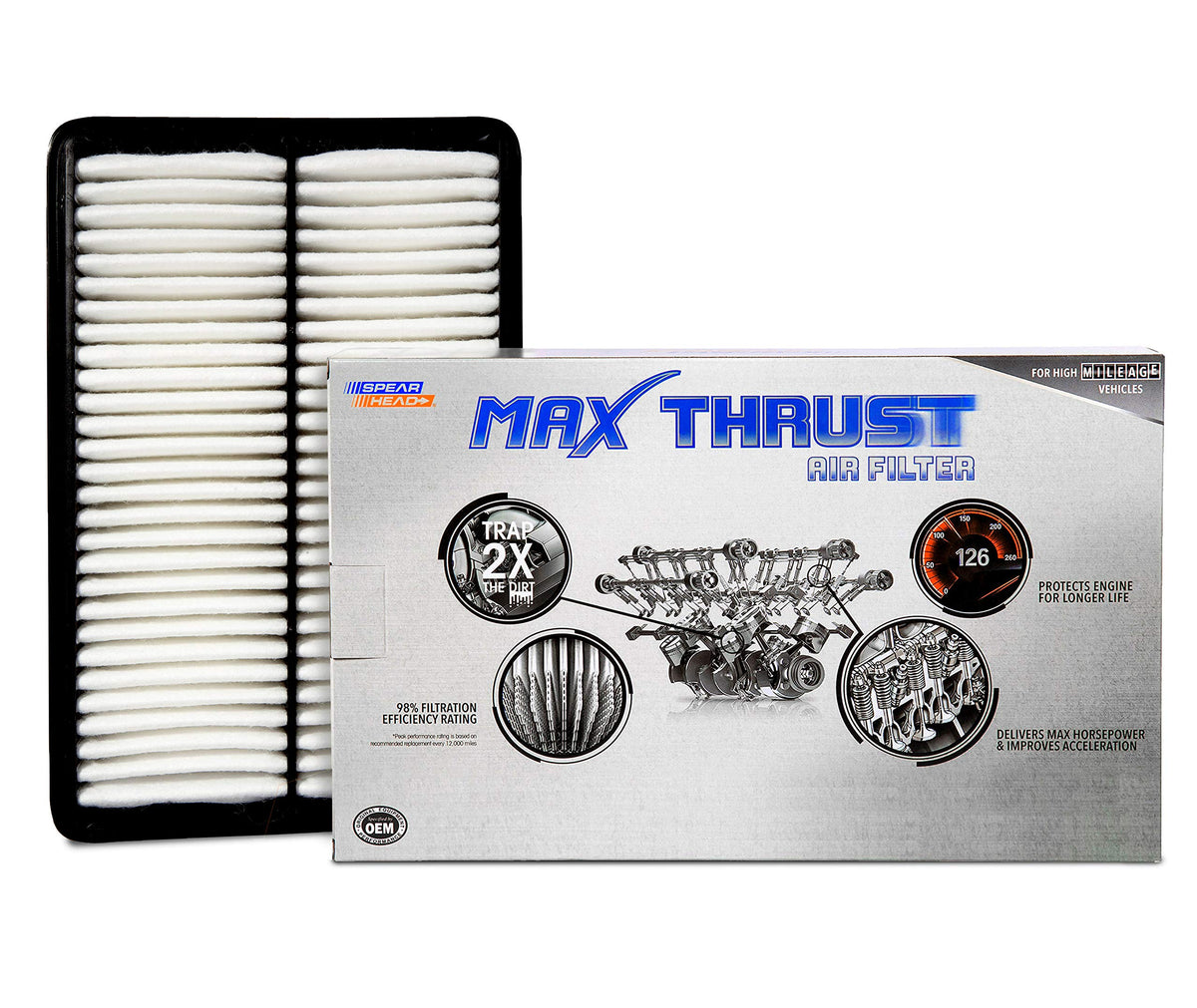 Spearhead Max Thrust filter for Mazda 6 – side view, OEM fit.
