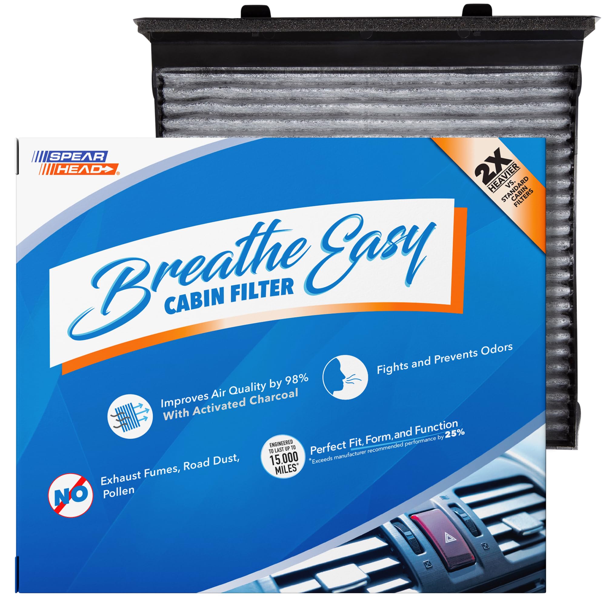 Spearhead Odor Defense Breathe Easy cabin filter for Crosstrek 2016-2017 improves cabin air quality.