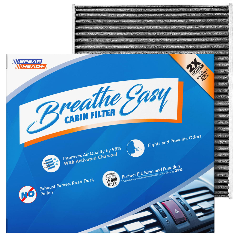 SPEARHEAD Odor Defense Breathe Easy cabin filter main view offers fresher cabin air