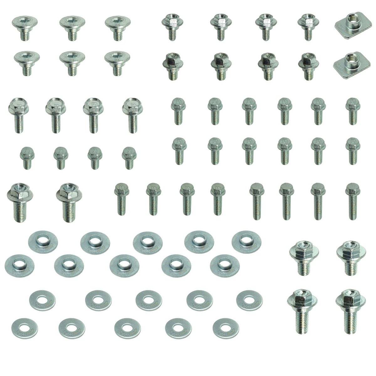 Specbolt 70pc CR/CRF bolt kit packaging for quick bodywork replacements.