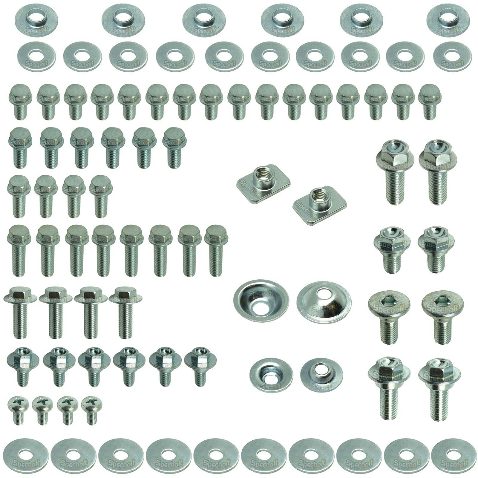 Specbolt Kawasaki KX/KXF body bolt kit collection for plastics and bodywork.