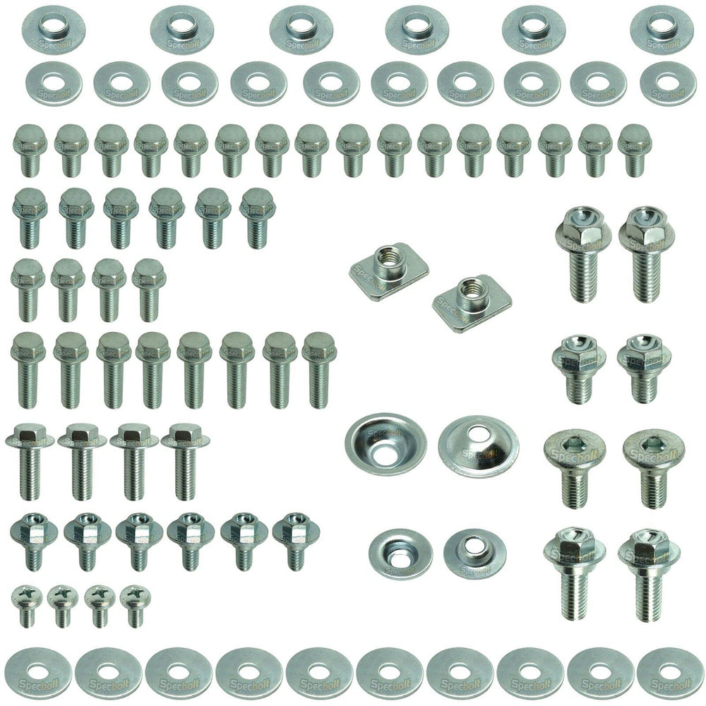 Specbolt Kawasaki KX/KXF body bolt kit collection for plastics and bodywork.
