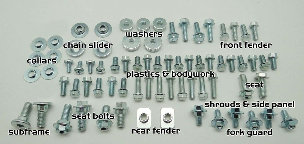 Specbolt Kawasaki bodywork bolts for plastics replacement and a new-bike look.