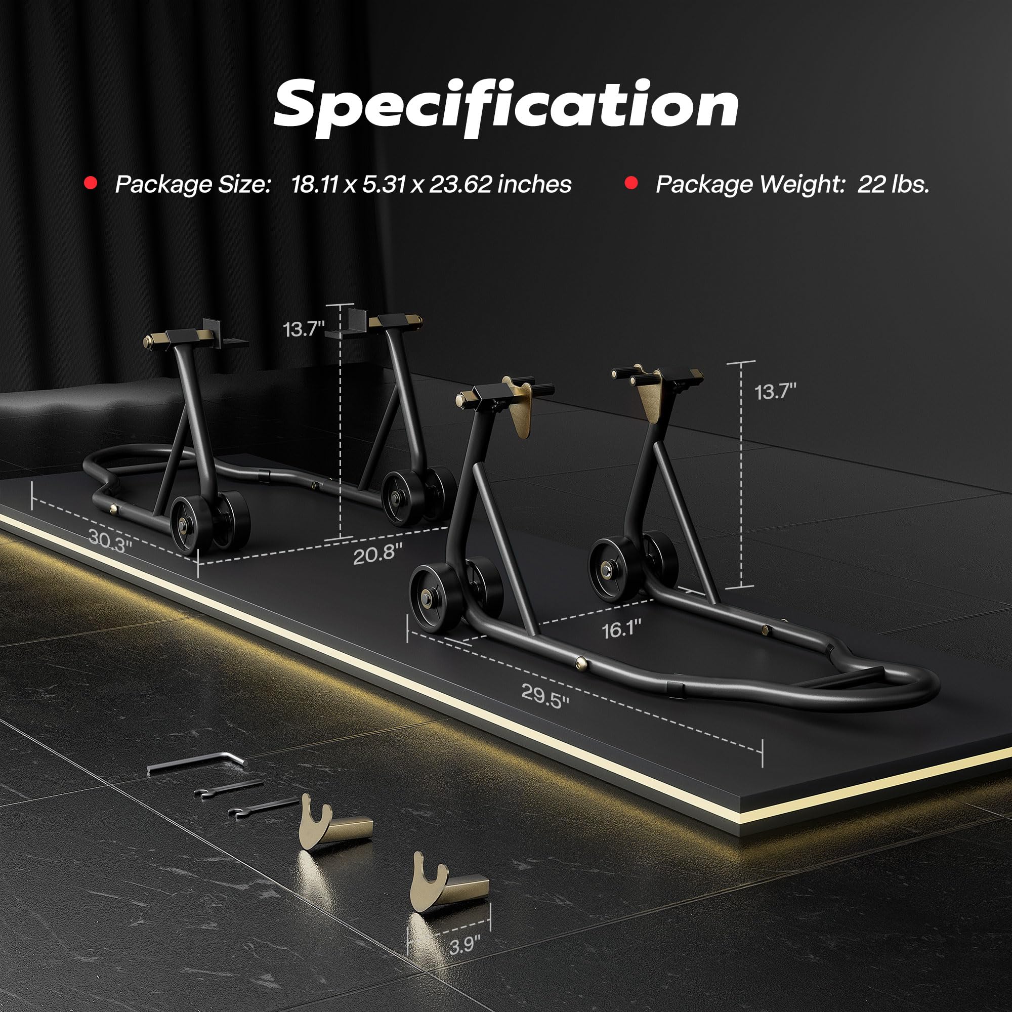 SPECSTAR front-rear wheel lift combo for efficient bike maintenance
