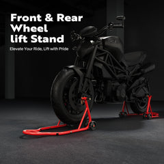 SPECSTAR front stand with double fork heads offers broad compatibility