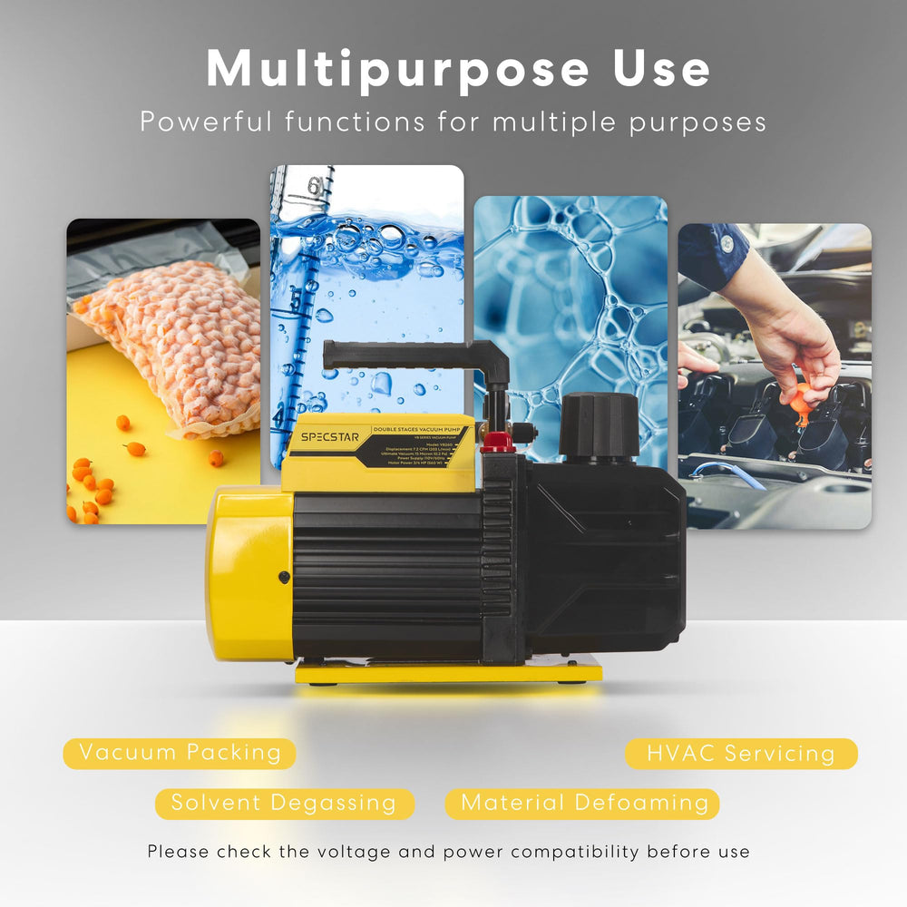 SPECSTAR oil window and drain simplify oil management and maintenance.