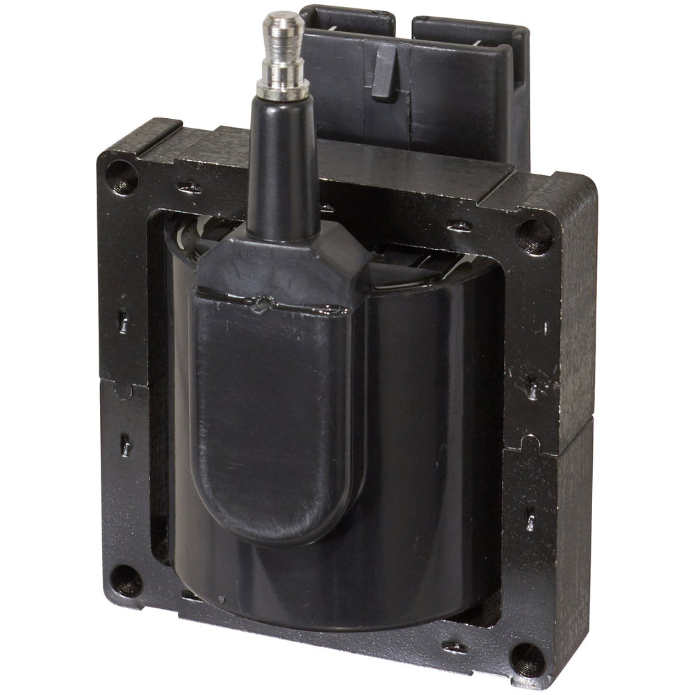 Spectra Premium C-502 ignition coil closeup, showcasing premium build for dependable ignition.