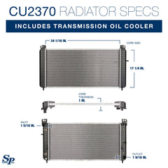 Spectra Premium CU2370 side view highlights a compact drop-in design for easy installation.