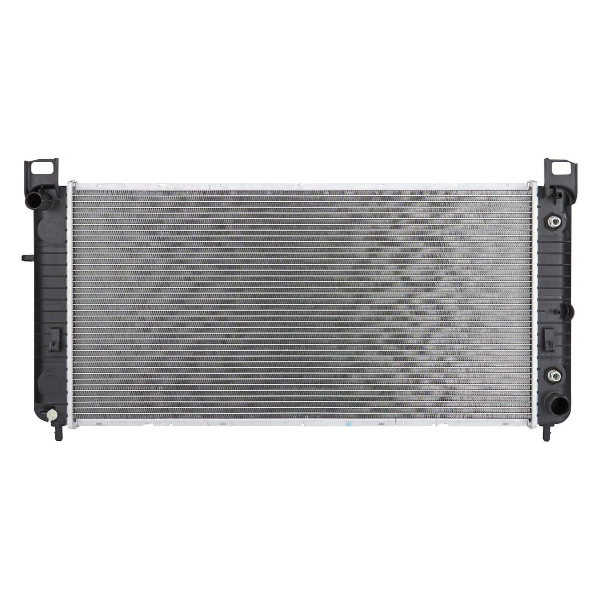 Spectra Premium CU2423 radiator front view showing OE fit and cooling efficiency.